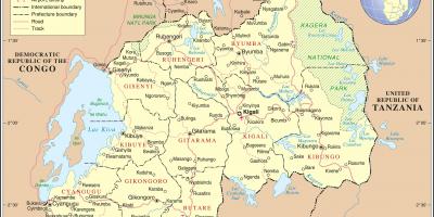 Kart inzibati xəritəsi, Rwanda