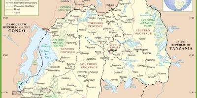 Rwanda yer xəritəsi 