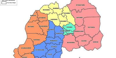 Kart Rwandan sektorlar